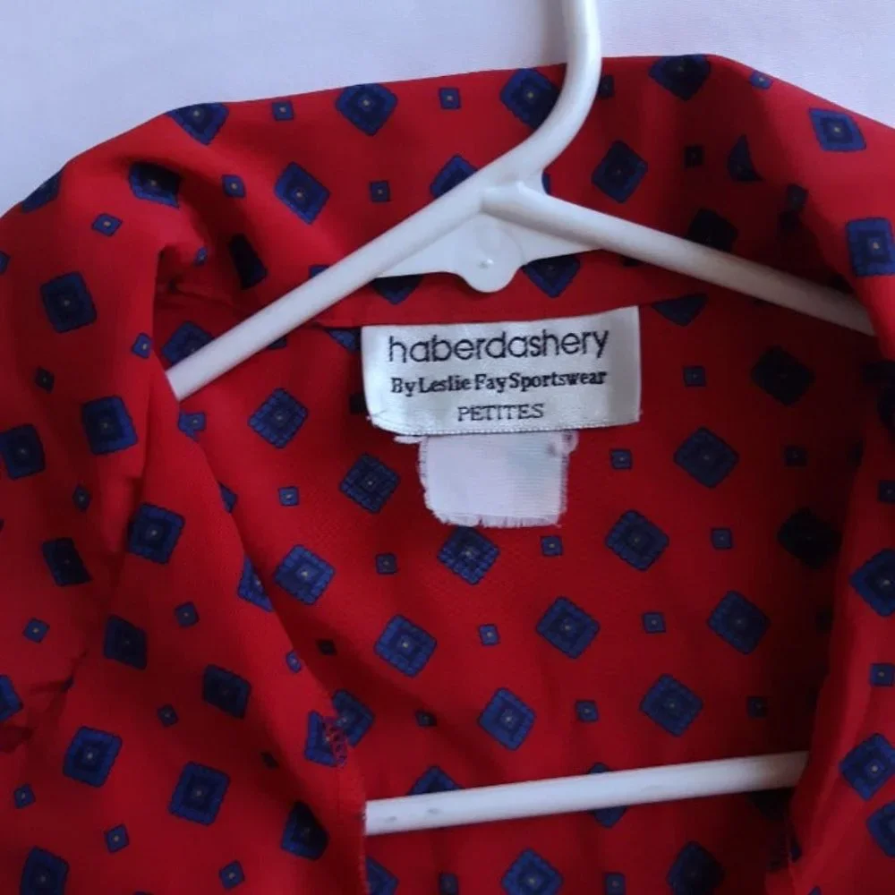 Vintage Haberdashery By Leslie Fay Sportswear Women Button Down Medium Petite 12 - Picture 4 of 12